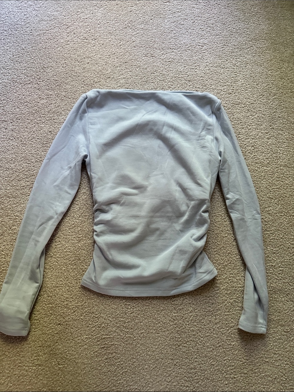 OGL Light Blue Long Sleeve Boatneck Top
